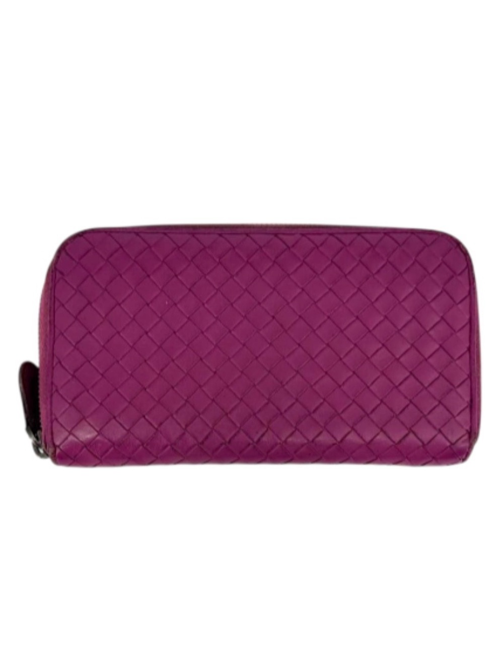 Bottega Veneta Intrecciato Zip-Around Wallet - Magenta Purple